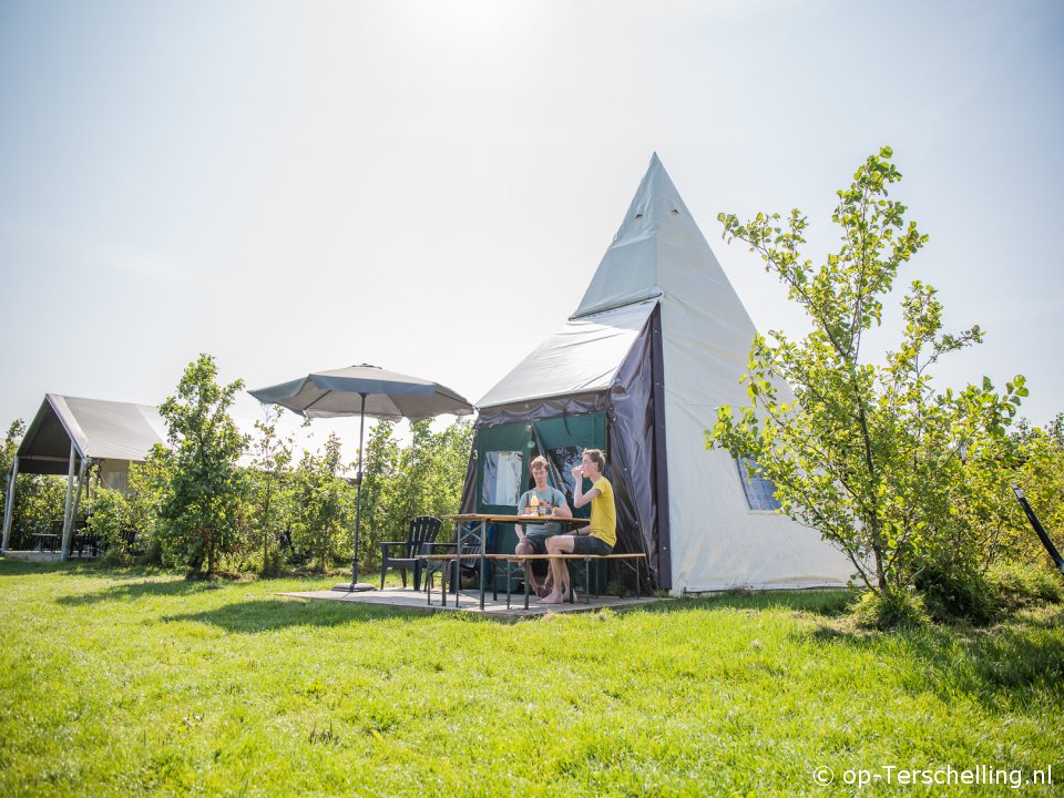 Tipitent Halfweg, Camping on Terschelling