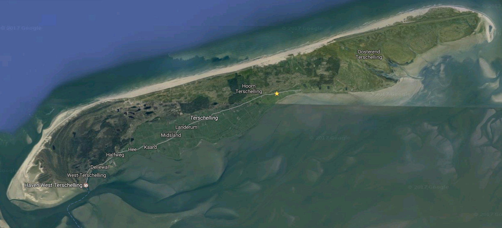 Villages on Terschelling from West to Oosterend